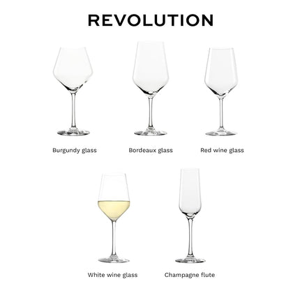 Stolzle Lausitz Revolution White Wine Glass 6 Piece Set, 365 ml Capacity