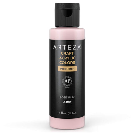 ARTEZA Craft Acrylic Paint, A400 Rose Pink, 4fl ou