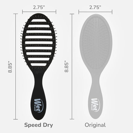WetBrush Speed Dry Detangler with Heat Resistant Heatflex Bristles and Open Vent Design to Dry Hair Faster, For All Hair Types, Aqua