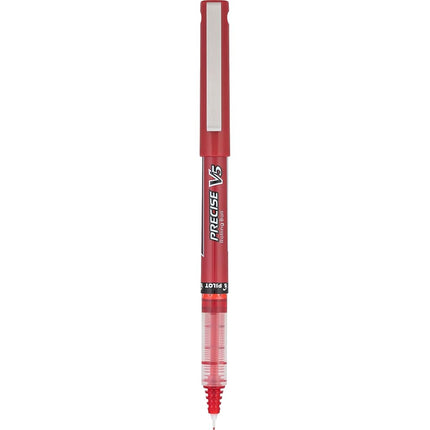 Pilot Precise V5 Roller Ball Stick Pen, Precision Point, Ink, 5mm, Pack of 12, Red (35336)