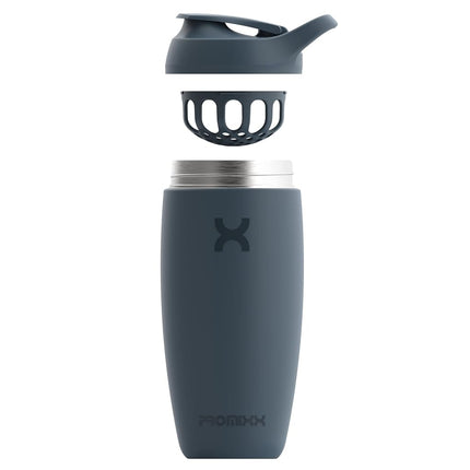PROMIXX Pursuit Insulated Steel Shaker Bottle 550ml, Midnight Blue