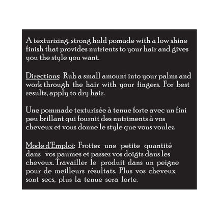 Brickell Men's Strong Hold Texturizing Pomade For Men, Natural and Organic, Pliable Fiber Pomade, 2 Ounce, Scented