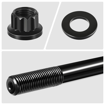 DNA MOTORING Cylinder Head Studs Kit Compatible with 98-10 Dodge Ram 2500 3500 4000 4500 5500/11-18 Ram 2500 3500 4000 4500 5500, With Cummins 5.9L 6.7L 24V Engines, LEPOW-119