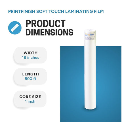 Printfinish Soft Touch Laminating Film Core Lamination Sheets - Scratch and Tear Resistant Lamination Films - Perfect for Business Cards Brochures Book Covers Business Cards