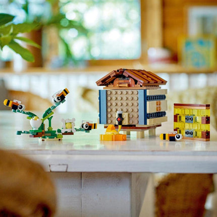 LEGO 31143 Creator 3 in 1 Birdhouse, Beehive or Hedgehog and Squirrel in the Park Build Your Choice then Take Apart and Build Something Else 8+ 476 Pieces,Red