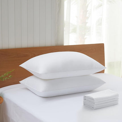 Acanva Oreillers Hypoallergéniques pour Dormir Lot de 2, Standard, Blanc
