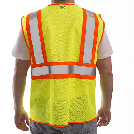 Tingley Rubber V70642 Class 2 Mesh Safety Vest, Small/Medium, Lime Green