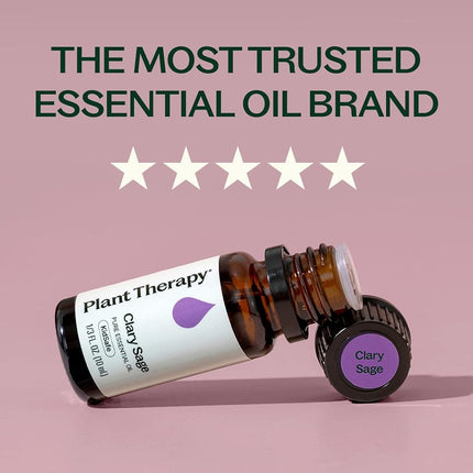 Plant Therapy Clary Sage Essential Oil 10 mL (1/3 oz) 100% Pure, Undiluted, Therapeutic Grade