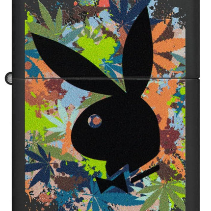Zippo Playboy Rabbit Head Silhouette Black Matte Pocket Lighter