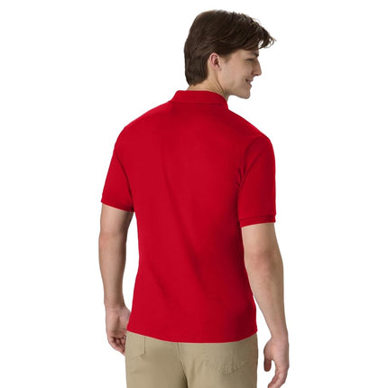 Hanes Men's Short Sleeve Jersey Pocket Polo, Deep Red, X-Large (Pack of 2)