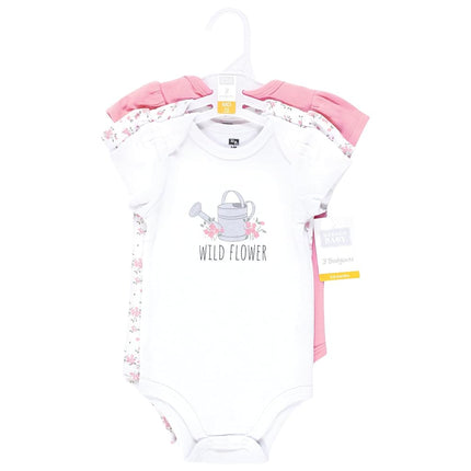 Hudson Baby Lot de bodys en coton unisexe pour bébé, motif jardin de fleurs sauvages, 6-9 mois