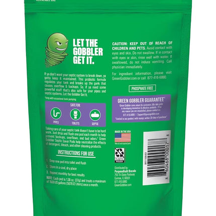 Green Gobber Septic Saver Tank Treatment 6 Pods