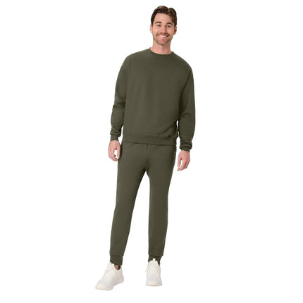Hanes EcoSmart Jogger Sweatpants, Men's Midweight Fleece Lounge Pants, 30.5", Fatigue Green, X-Large