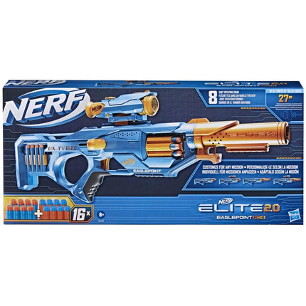 Hasbro Nerf Elite 2.0 Eaglepoint RD-8 Water Blaster, Super Soakers for Kids, 16-Dart Capacity, Fun for Ages 8+