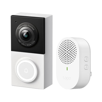 Tapo 2K Wired Smart Video Doorbell, 180° Ultra-Wid