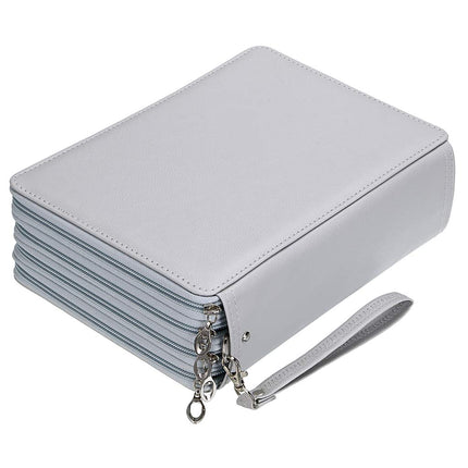 BTSKY Deluxe PU Leather Pencil Case for Colored Pe