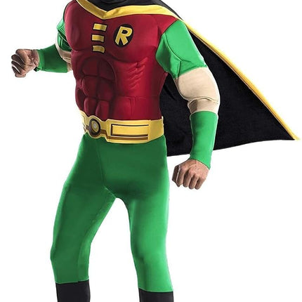 Rubies Official DC Comic Robin Deluxe Adult Costume, Batman Movie Character, Mens Size Medium, Green Halloween