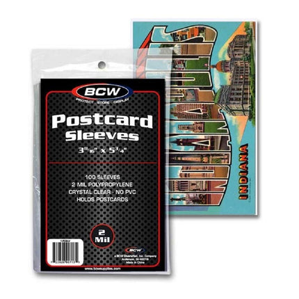 BCW Postcard Sleeves – 3.5x5 Archival Sleeves for 