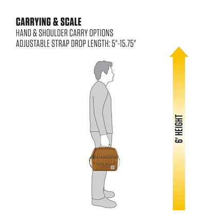 Carhartt Insulated 12 Can Two Compartment Lunch Cooler, Durable Fully-Insulated Lunch Box, Dual Compartment (Port)