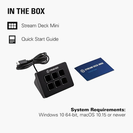 Elgato Stream Deck Mini, 6 Customizable LCD Macro Keys