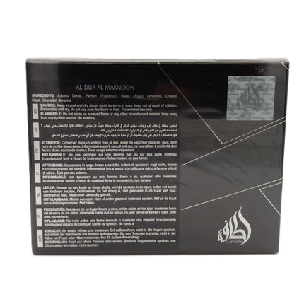 Lattafa Al Dur Al Maknoon Silver Eau de Parfum Spray for Men 100 ml