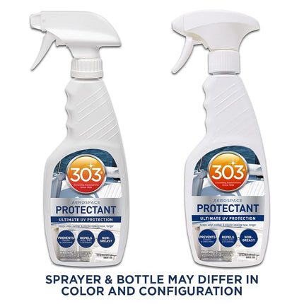 303 Marine UV Protectant Spray for Vinyl, Plastic, Rubber, Fiberglass, Leather & More – Dust and Dirt Repellant - Non-Toxic, Matte Finish, 16 Fl. oz. (30340CSR-6PK)