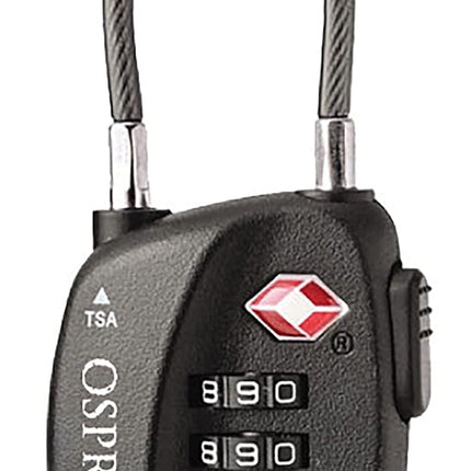 Osprey Travel Sentry, 3-Dial Padlock, Black