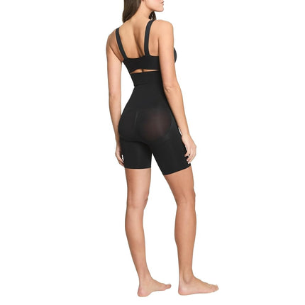 Assets Womens High-Waisted Mid-Thigh Short Shapewear Briefs, Very Black, 3X UK