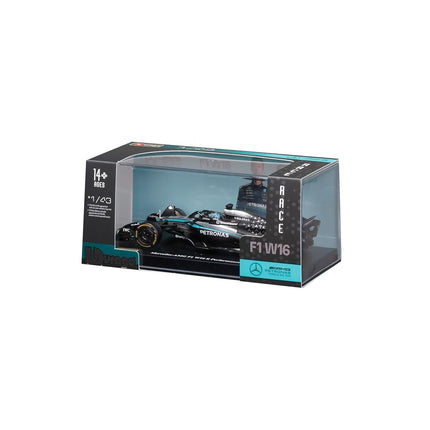 Bburago Mercedes-AMG W16 2025#63 Russell Diecast 1:43 Model Car with Display Case and Base Detailed F1 Mercedes Replica Officially Licensed, Recommended Age 14+ Years
