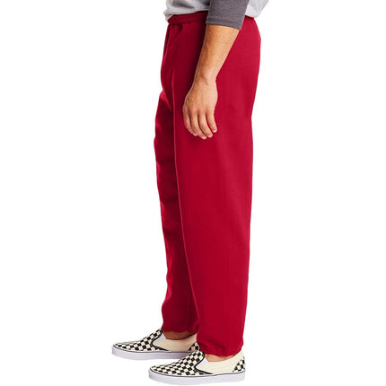 Hanes Men's EcoSmart Fleece Sweatpant, Deep Red, Small (Pack of 2)