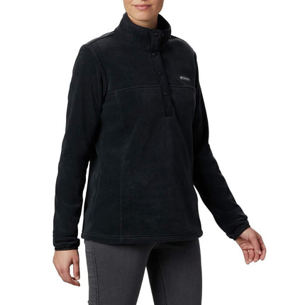 Columbia Women's Plus Size Benton Springs 1/2 Snap Pullover, Black, 3X