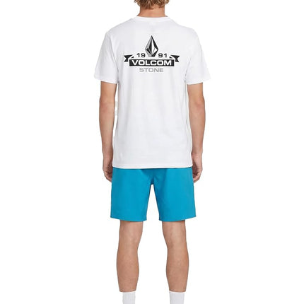 Volcom Men's Blaquedout Short Sleeve Tee T-Shirt, White, XXL