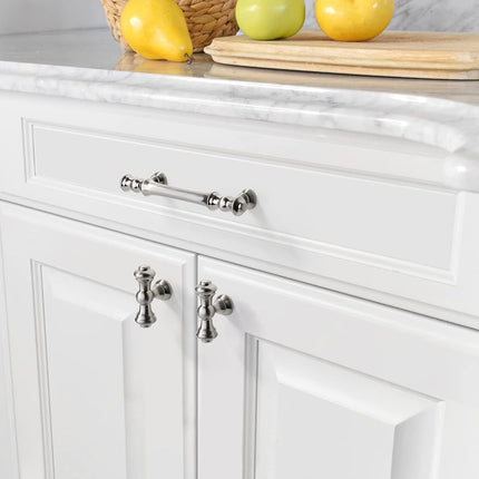 Asidrama 20 Pack 3.75 Inch(96mm) Brushed Satin Nickel Kitchen Cabinet Handles, Cabinet Pulls Kitchen Cabinet Hardware for Cupboard Drawer Pulls