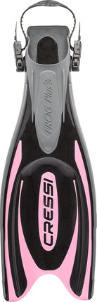 Cressi Frog Plus Open Heel Scuba Dive Fins (Made in Italy), Blue/Pink, XS/S-4.5/5.5