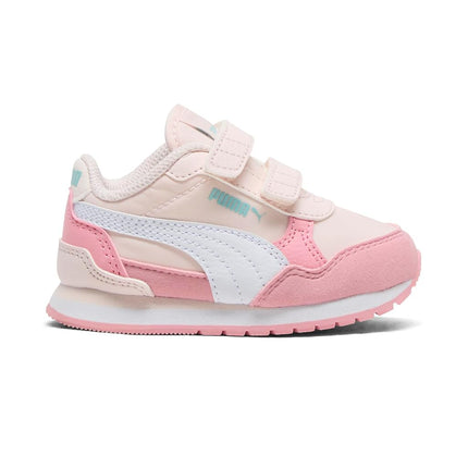 PUMA Unisex-Child St Runner Hook and Loop Sneaker, Peony-puma White, 9 Toddler