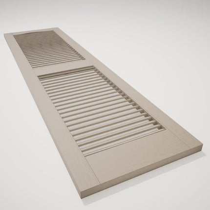 Ekena Millwork LL1C12X02400BD 12" W x 24" H Open Shutters with Center Slits Lifetime Vinyl Top with Fastener (Pair) Bordeaux