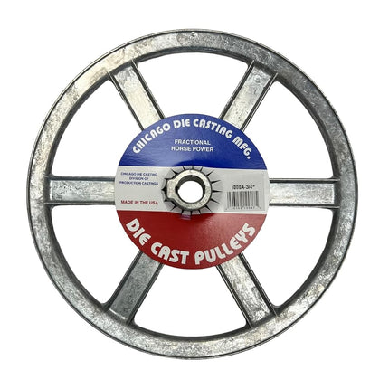 Chicago Die Casting Pulley, 10-Inch x 3/4-Inch bor