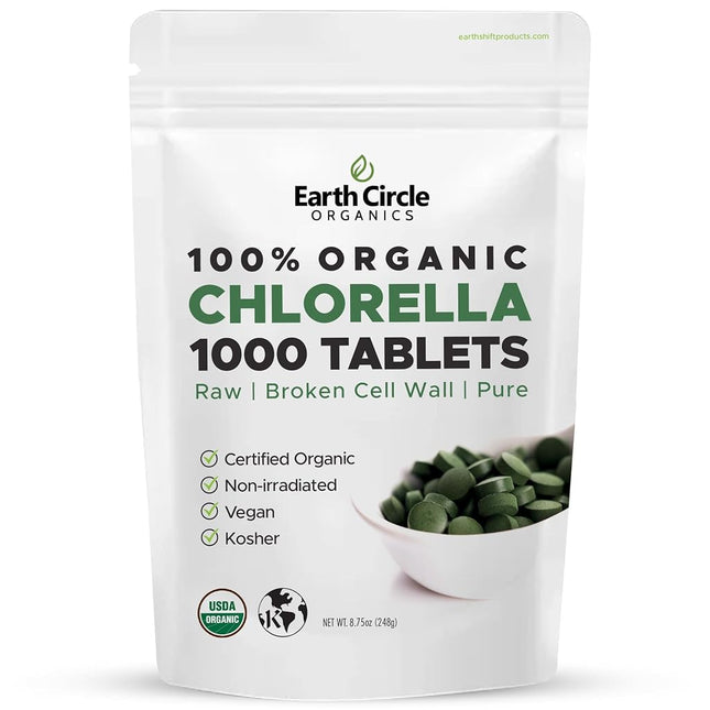 Earth Circle Foods Chlorella Tablets, 1000 Count