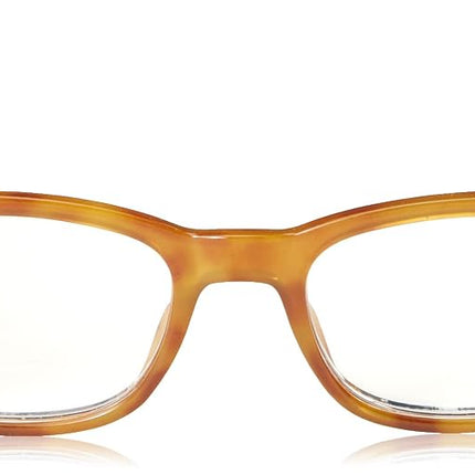 Peepers by PeeperSpecs Clark Blue Light Blocking Reading Glasses, Honey Tortoise, 49 mm