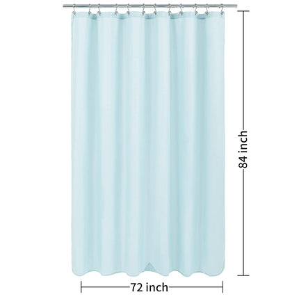 ALYVIA SPRING Extra Long Waterproof Fabric Shower Curtain Liner Blue, 72x84