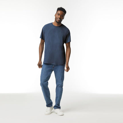 Gildan Heavy Cotton T-Shirt, Style G5000, Multipack, Heather Navy (Pack of 3), XXL
