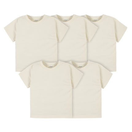 Gerber Baby Toddler 5-Pack Solid Short Sleeve T-Sh