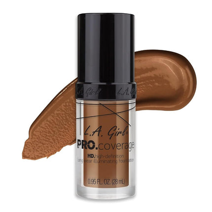 L.A. Girl Pro Coverage Liquid Foundation, Coffee, 0.95 Fl Oz