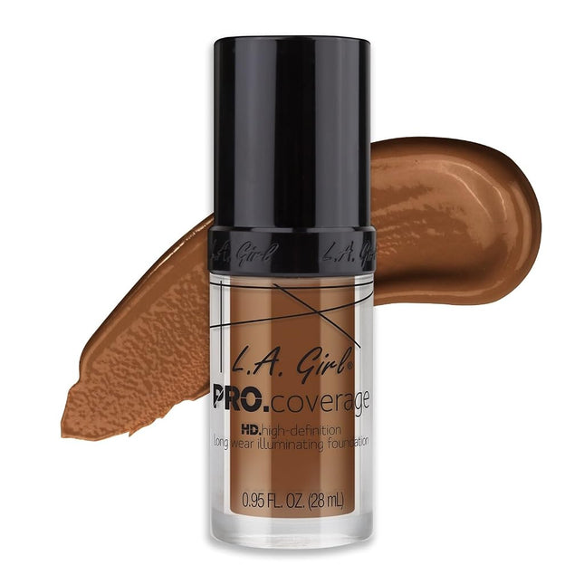 L.A. Girl Pro Coverage Liquid Foundation, Coffee, 0.95 Fl Oz