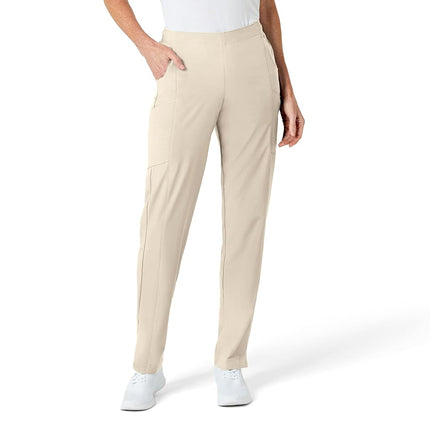 WonderWink 5155TKHAKXLT W123 Women's Flat Front Double Cargo Pant, Khaki, Tall-XL Size