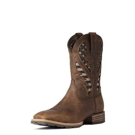 Ariat 100383409.5D Híbridas Venttek Dstd BRN/American FLG 200 para hombre - Marrón 9.5D