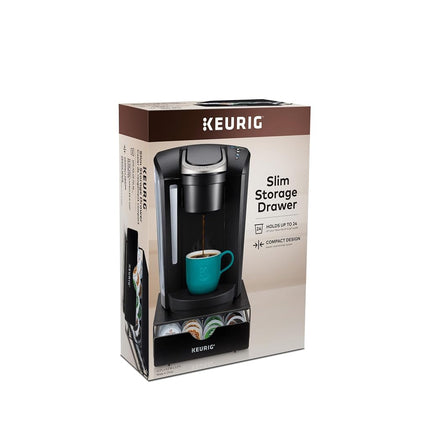 Tiroir de rangement mince et non roulant Keurig, rangement pour dosettes de café, peut contenir jusqu'à 24 dosettes Keurig K-Cup, noir, tiroir de rangement - 24 unités (l'emballage peut varier)