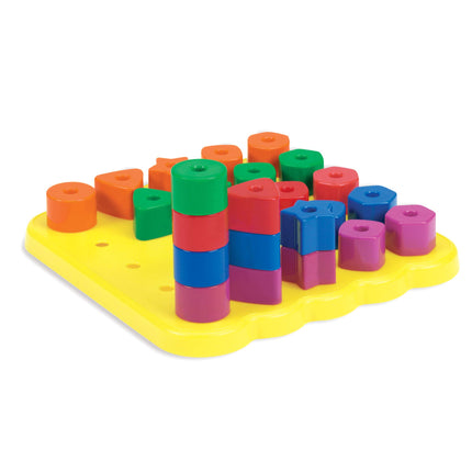 Learning Resources Tablero con Clavijas de Formas Apilables - 25 Piezas - Edades 3-6