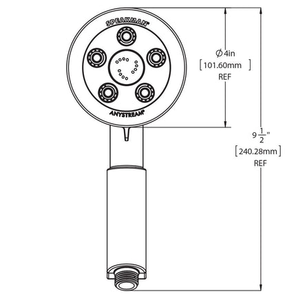Speakman VS-3010-BN-E2 Neo Anystream Handheld Shower Head, 2.0 GPM, Brushed Nickel