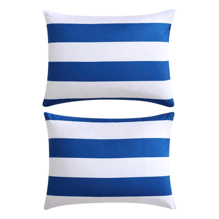Nautica Kids - Parure de lit complète/grand lit, Parure de lit douce avec taies d'oreiller assorties et coussin décoratif, Décoration de chambre d'enfant, Certifié Oeko-Tex (Huck Stripe Bleu, Complet/Grand Lit)